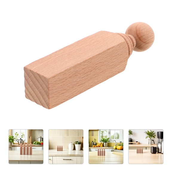 RENACLIPY 4Pcs Beige Wood Stair Spindles Unpainted Decorative Baluster Posts for DIY Cabinet Rails