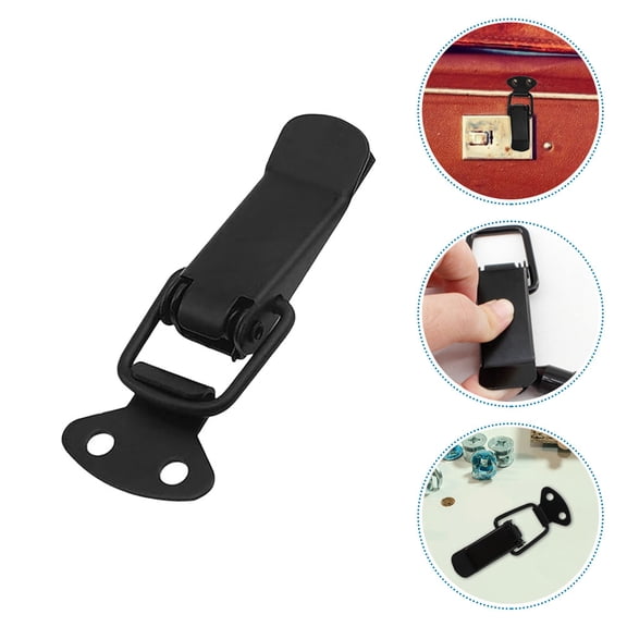 RENACLIPY 4Set Black Metal Iron Toggle Clamp Cabinet Latches Spring Loaded Door Catch Hardware