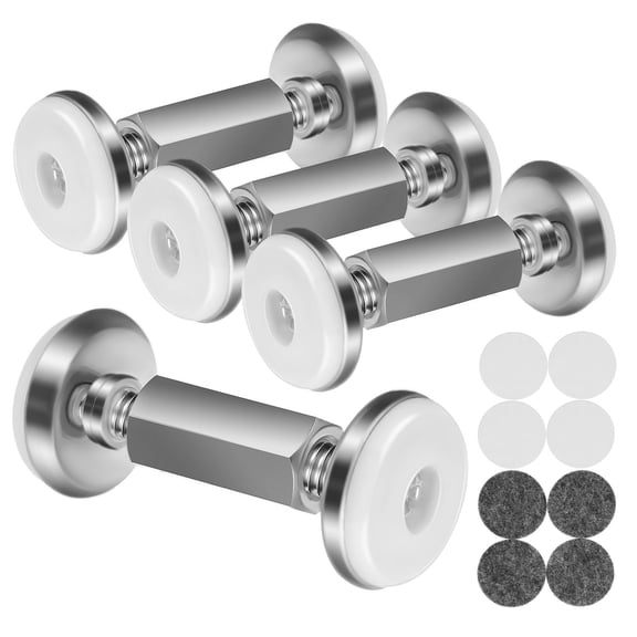 RENACLIPY Bedside Stabilizer Silver 304 Stainless Steel Noise Reduction Wall Protector for Bed