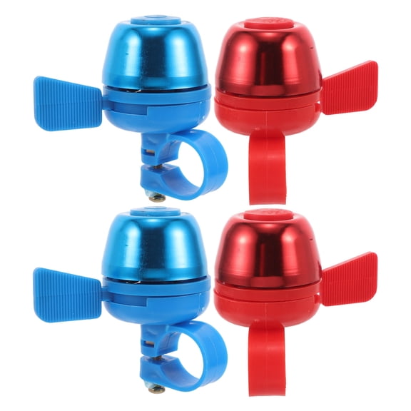 RENACLIPY Clear Bell Set, 4-Pack Lightweight Aluminum Bike Bells in Assorted Colors for Cycling Safety