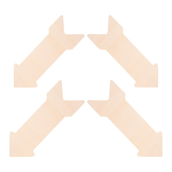 RENACLIPY 4-Pack Rustic Beige Wood Blank Door Signs with Arrow Design for Wedding Celebration and Home Decor