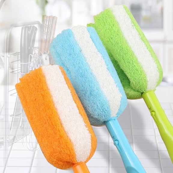 RENACLIPY Long Handle Bottle Brush Set for Household Cleaning, Durable, Easy to Use, Assorted Colors for Kitchen and Baby Bottles