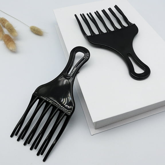 RENACLIPY 4pcs Hair Bun Comb Set Black Plastic Wide Teeth Comb for Curls Women Everyday Use