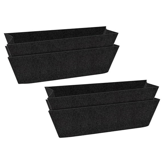 RENACLIPY 4-Pack Black Felt Planter Liners for Hanging Pots, Balcony Gardens, Outdoor Plant Care, Plant Accessories