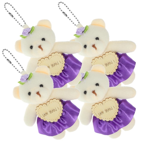 RENACLIPY 4-Pack Miniature Bear Figurines Bear Centerpieces for Living Room Home Decor