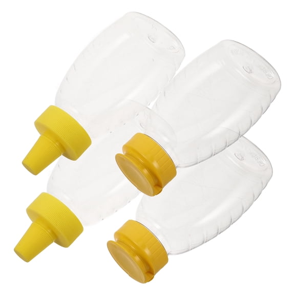 RENACLIPY 4Pcs Orange Sauce Bottle Set for Precise Dispensing of Ketchup Mustard and Salad Dressing