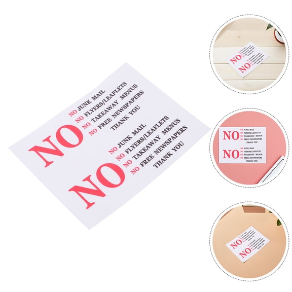 RENACLIPY Clear Messaging PVC Mailbox Sticker Multi No Junk Mail for Decor