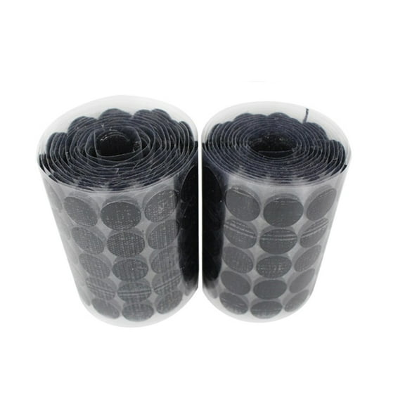 RENACLIPY Round Black Adhesive Dots, Stickers, Strong Hold, 500 Pairs for Crafts, Office, and Home Use