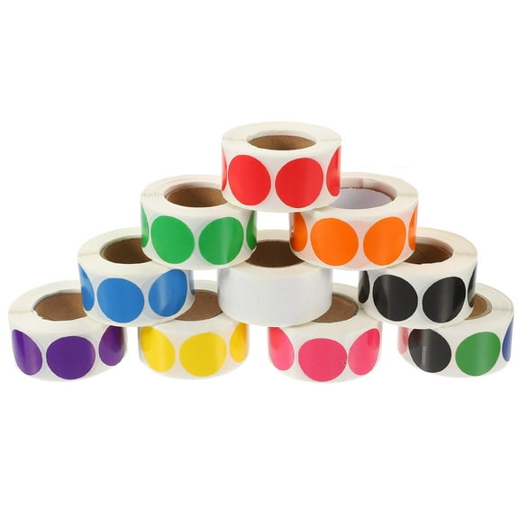 RENACLIPY Assorted Color Small Round Dot Stickers Self Adhesive Color Coding Labels for Decoration