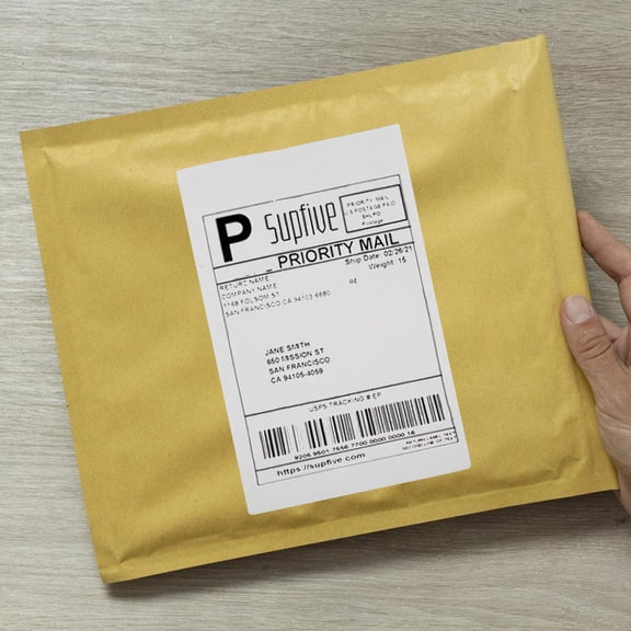 RENACLIPY White Direct Thermal Labels Non-Adhesive Paper for Lightweight Marking 500 Sheets Compatible with Label Printers