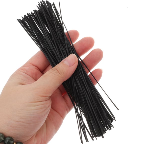 RENACLIPY 500Pcs Wire Tie Straps with Galvanized Iron Wire for Multipurpose Cable Management