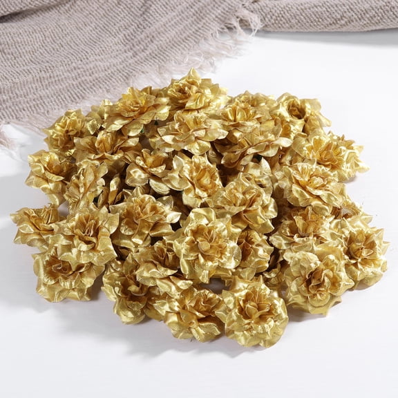 RENACLIPY 50 Pcs Artificial Rose Flowers for Wedding Toss Bouquets, Table Centerpieces, Realistic Floral Decorations