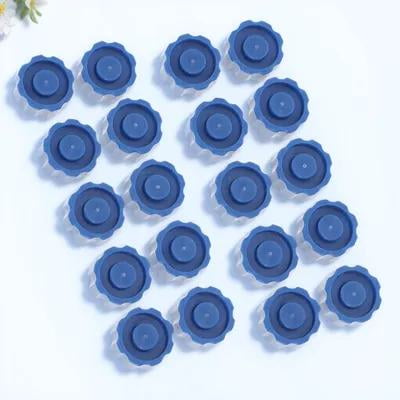 RENACLIPY 50Pcs Blue Syringe Tip Caps Plastic Luer Lock Caps for Reusable Durable Protection Use