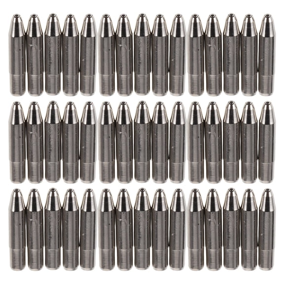 RENACLIPY 50Pcs Precision Fit Metal Pen Tips for Gel Pen Refills Plated Silver Color for Daily Writing