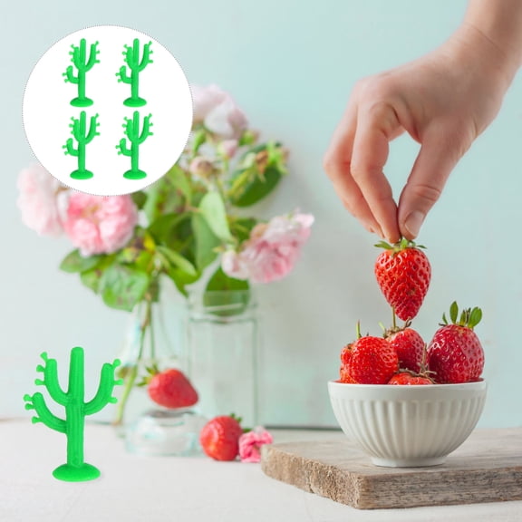 RENACLIPY Artificial Cactus Plants 50Pcs Green Plastic Decor for Home Office Room Decoration