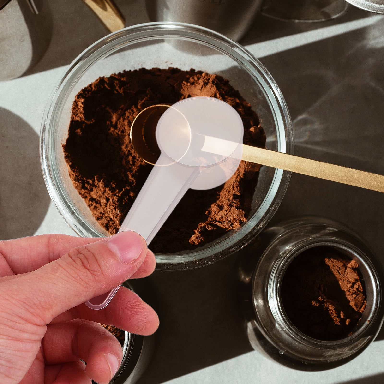 RENACLIPY 50Pcs Powder Measuring Spoons Plastic Long Handle Design For ...