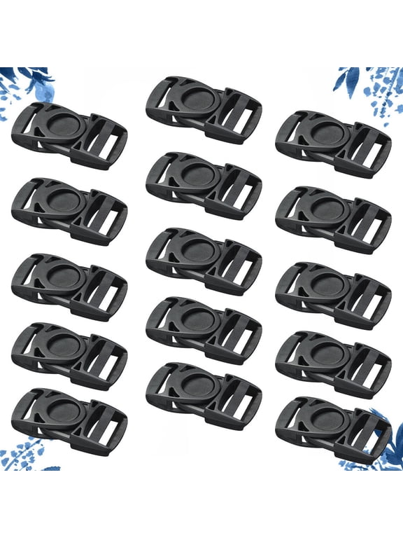 50Pcs Practical Black Plastic Buckles for Backpack Belt Accessories Durable and Convenient