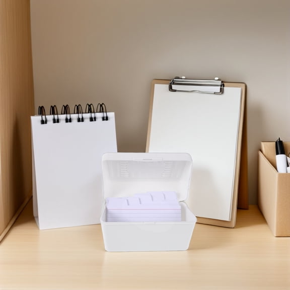 RENACLIPY White Lined Index Cards for Home and Office Use, Clear Writing Flashcards, 50 Pack Study Cards