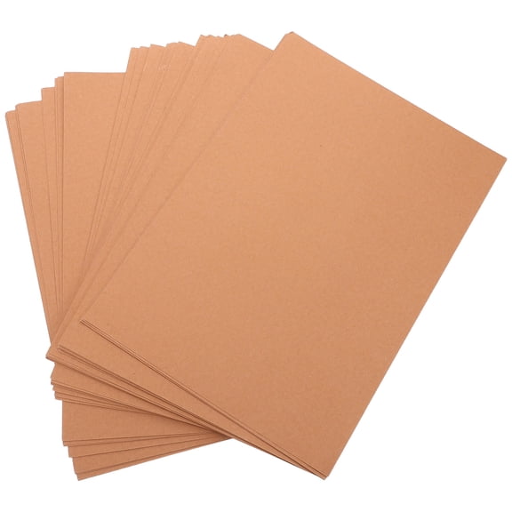 RENACLIPY 50 Pcs Brown Scrapbooking Paper for Drawing, Art Classes, Educational and Craft Activities, Sturdy Quality Sheets