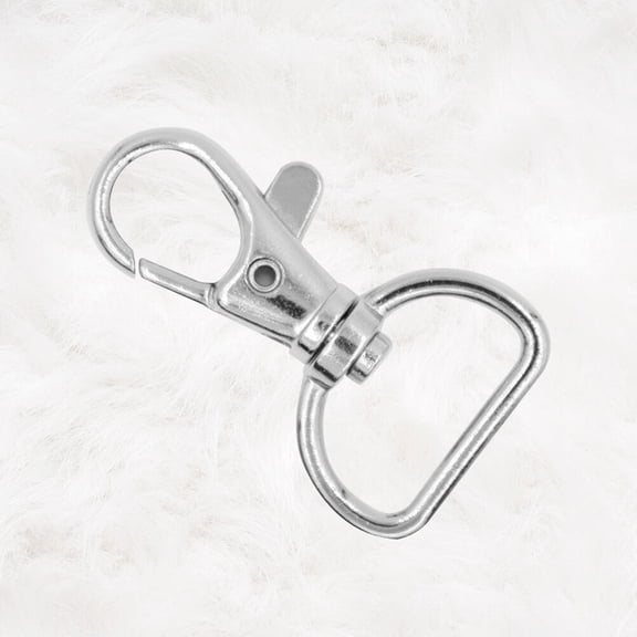 RENACLIPY 50Pcs Silver Key Chain with Swivel Hook and D Ring for Secure Key Holding