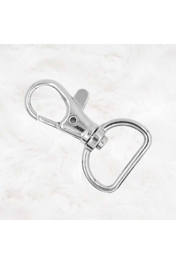 50Pcs Silver Key Chain with Swivel Hook and D Ring for Secure Key Holding