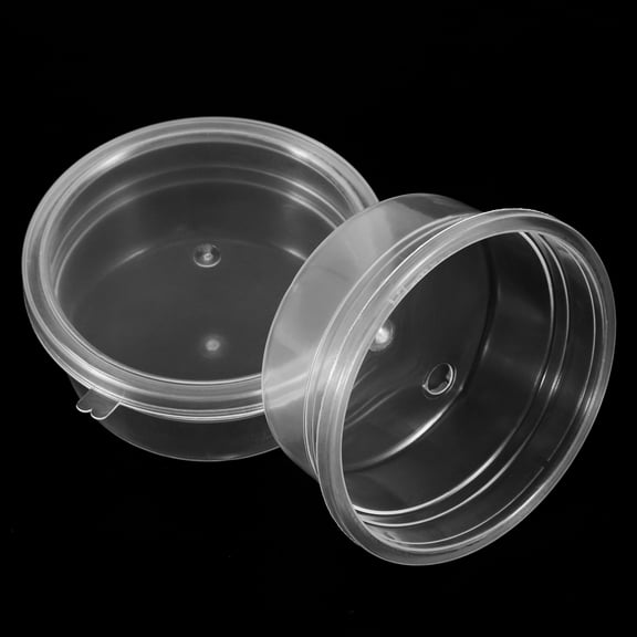 RENACLIPY Small Round Plastic Containers 50pcs for Beads Storage Home Use