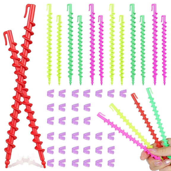 RENACLIPY 52-Piece Multifunctional Spiral Hair Rods Set for Hair Styling, Safe Plastic Curlers Ideal for Salons and Home Use