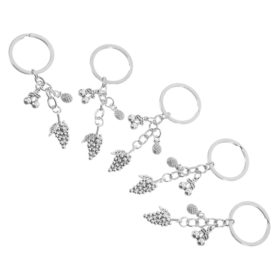 RENACLIPY 5-Pack Hawaiian Fruit Keychains Luau Party Favors Key Holders Tropical Decorations for Girls’ Birthday Events