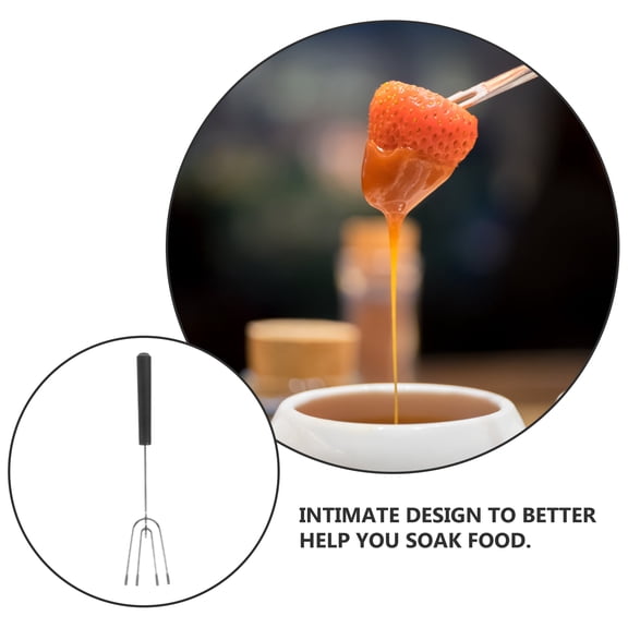 RENACLIPY Stainless Steel Chocolate Dipping Fork Set, 5 Pieces Multi-Color, Kitchen Dessert Tools for Fondue and Baking