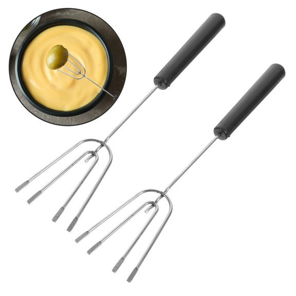 RENACLIPY Stainless Steel Chocolate Dipping Fork Set, 5 Pieces Multi-Color, Kitchen Dessert Tools for Fondue and Baking