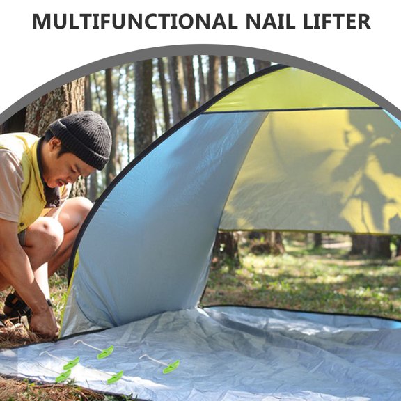 RENACLIPY 5Pcs Camping Tent Peg Puller Tool Set with Sturdy Handle for Daily Outdoor Use