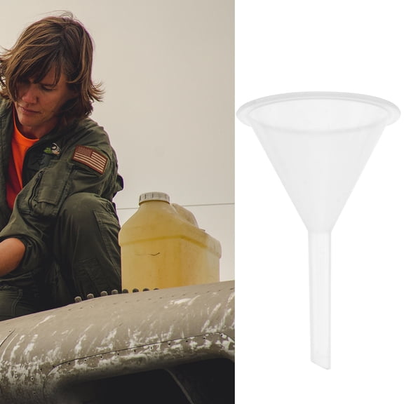 RENACLIPY 5Pcs Clear Plastic Funnels Designed for Car Fluid Transfers and Oil Additives