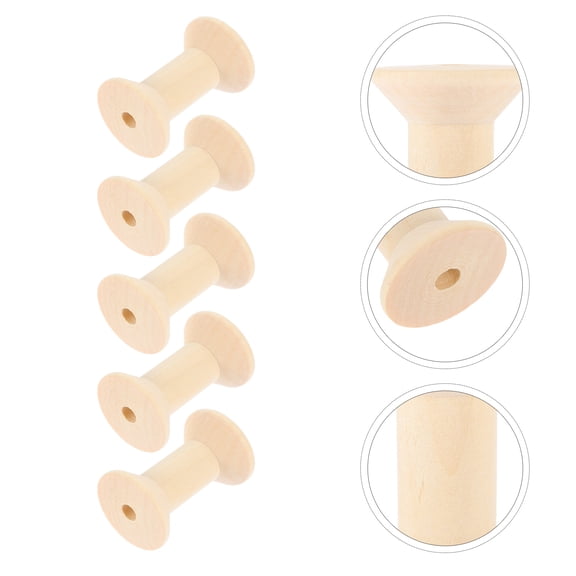 RENACLIPY Spools for Crafts Bobbins Cylinder 5pcs
