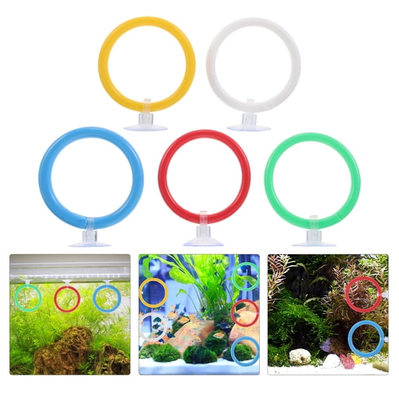 RENACLIPY 5Pcs Betta Fish Training and Feeding Rings Aquarium Exercise and Tank Decoration