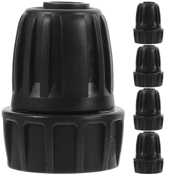 RENACLIPY 5Pcs Garden Hose Connector Black Plastic Drip Irrigation Adapter for Easy Durable Watering System