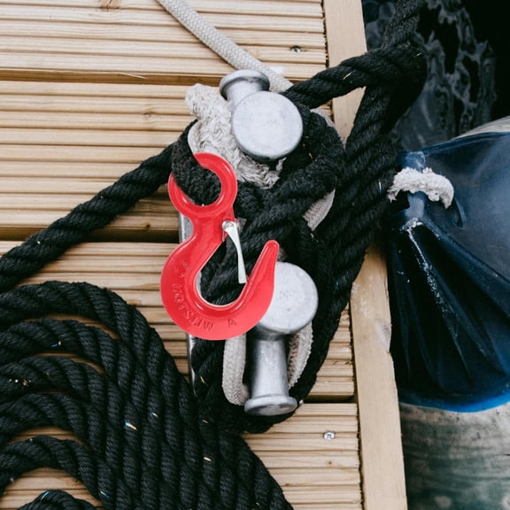 RENACLIPY 5-Pack Heavy Duty Red Swivel Hooks for Cars, Wide Mouth Lifting Hooks with Strong Load Capacity and Design