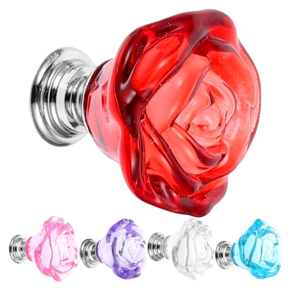 RENACLIPY 5-Pack Modern Rose Kitchen Cabinet Knobs Drawer Pulls for Cupboards and Furniture Decor
