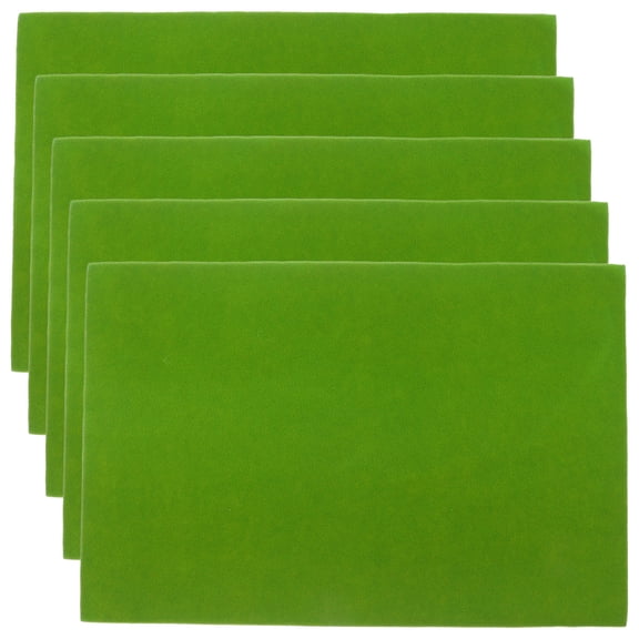 RENACLIPY 5-Pack Light Green Artificial Grass Turf for Landscape, Model Train Scenery, Decoration