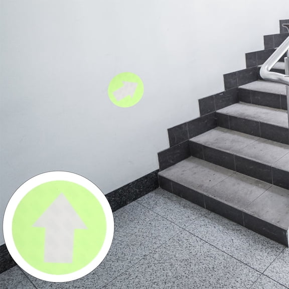 RENACLIPY 5-Pack Light Green Reflective PVC Trail Markers with Large Arrow Direction Signs for Outdoor Camping and Vehicle Use