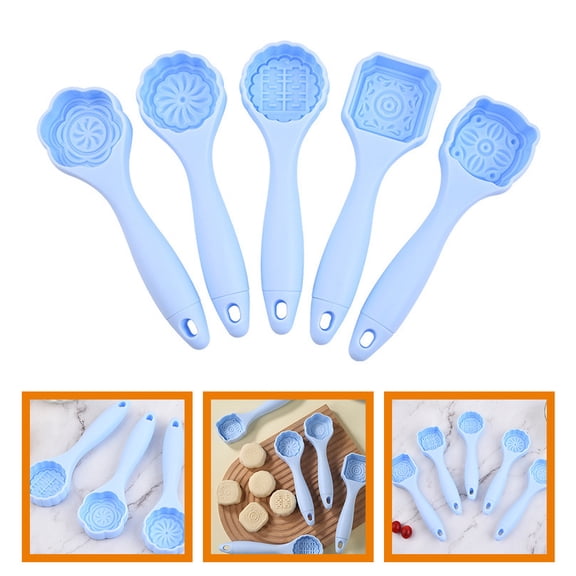RENACLIPY 5-Piece Multi-Functional Moon Cake Mold Set Reusable Baking Tools for Professional Bakers and Home Use