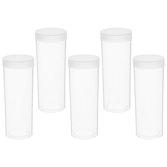 RENACLIPY 5Pcs Plastic Coin Collector Tubes with Transparent Design for Daily Coin Organization