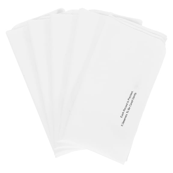 RENACLIPY 5Pcs Portable Vinyl Record Cleaner Cloth White Soft Microfiber for Discs Glasses and Screens