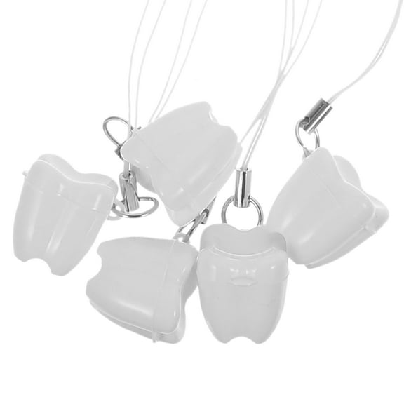 RENACLIPY Plastic Baby Tooth Storage Box, 5pcs PP Lost Tooth Cases for Parents, Baby Teeth Keepsake Organizer