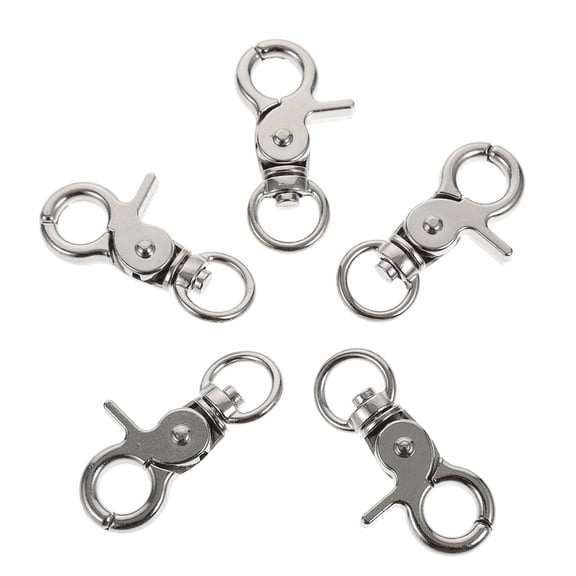 RENACLIPY 5-Pack Steel Bird Cage Door Hook Locks with Metal Spring Clips for Small Pet Safety Latches