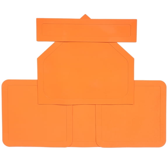 RENACLIPY 5Pcs Versatile Orange Rubber Bases for Baseball and Softball Field Equipment