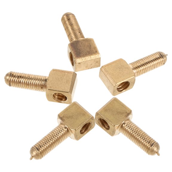 RENACLIPY 5-Pack Golden Metal Violin Bow Frog Adjustment Screws for Secure, Easy Assembly and Precise Tuning