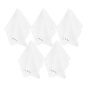 RENACLIPY 5-Pack Reusable White Fiber Cleaning Cloths for CDs, DVDs, Screens, Electronics, and More