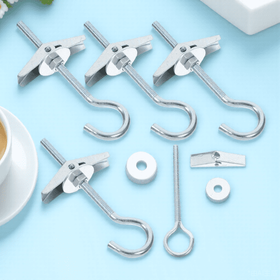 RENACLIPY 5Sets Wing Nut Toggle Bolts for Drywall Carbon Steel Galvanized Wall Hanging Anchors