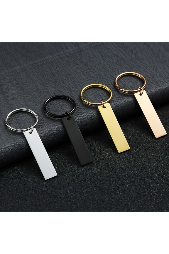 Set of 5 Golden Stainless Steel Blank Keys for Engraving, Custom Personalization, Replacement Key Blanks