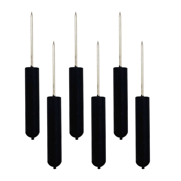 RENACLIPY Black Plastic Push Pins 6 Pieces for Sewing, Wall Map Marking, Bulletin Boards and Office Use